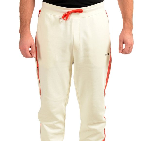 Hugo Boss Men's "Darpaccio" Beige Logo Print Track Sweat Pants US L IT 52